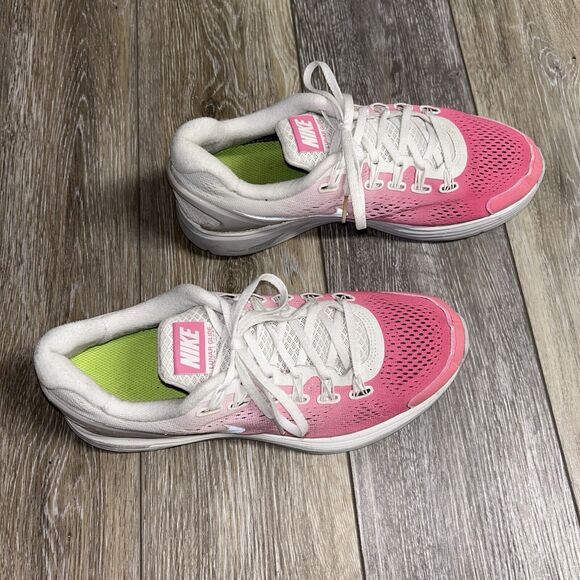 Custom Nike Womens US Size 10 Wide NIKEiD Lunar Glow 549269-991 Pink White Shoes - Picture 2 of 11